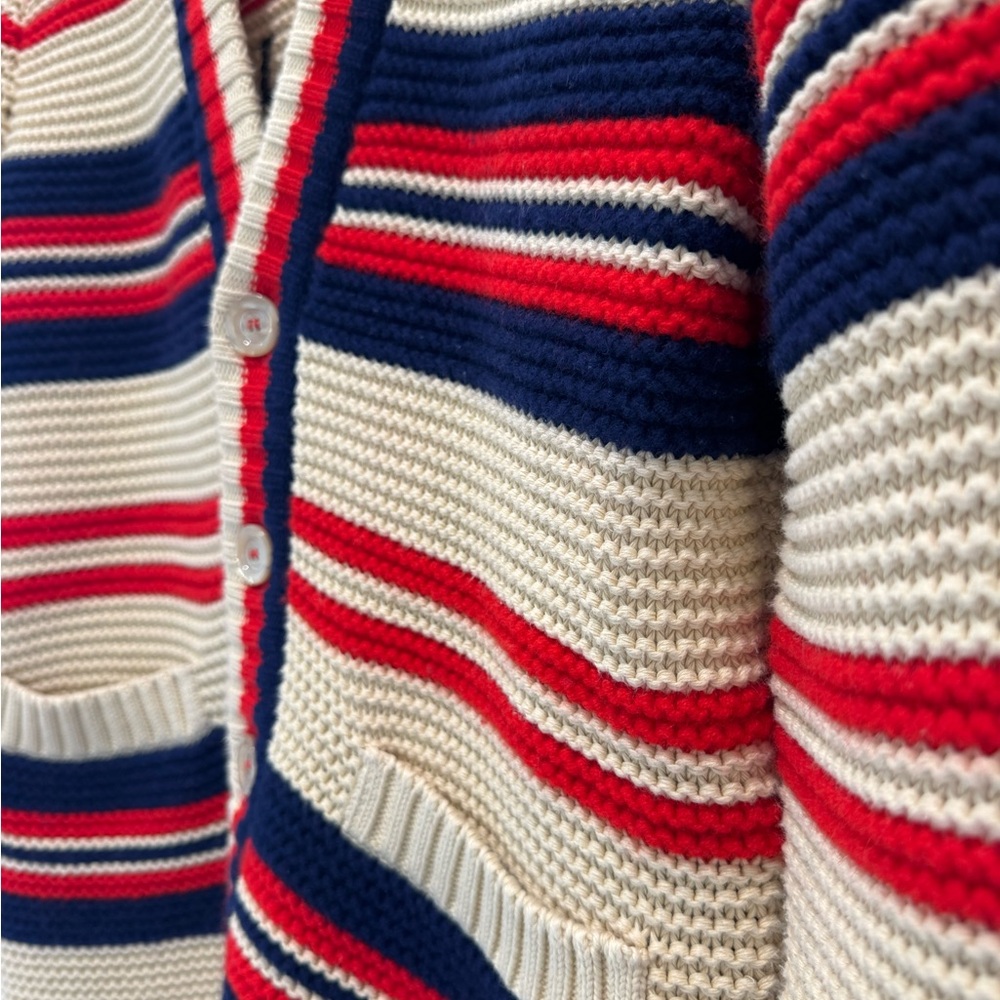 Gucci Red and Navy Striped Cardigan (Men’s XS/Womens Small/Medium) - Picture 6 of 11